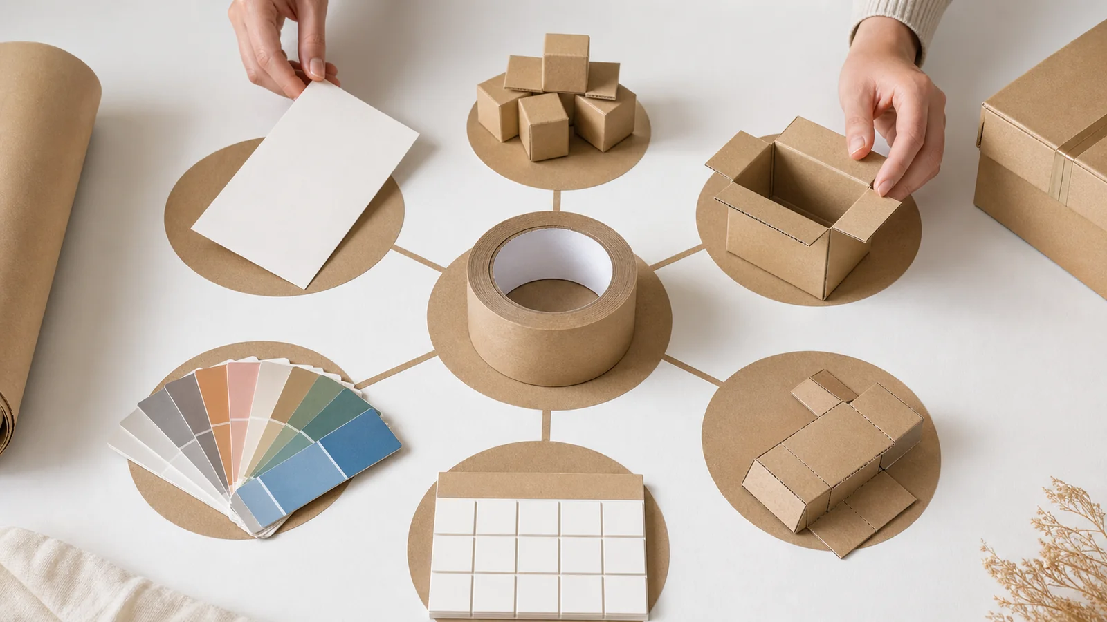 Procurement teams preparing budget enquiries reviewing custom tape quote factors requirements at a packing station